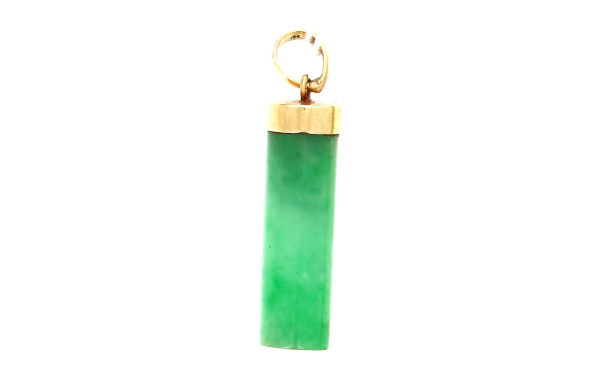 Pendentif cylindrique en or jaune 18 car