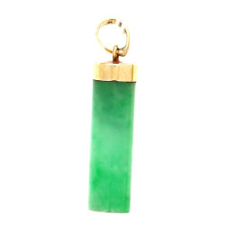 Pendentif cylindrique en or jaune 18 car