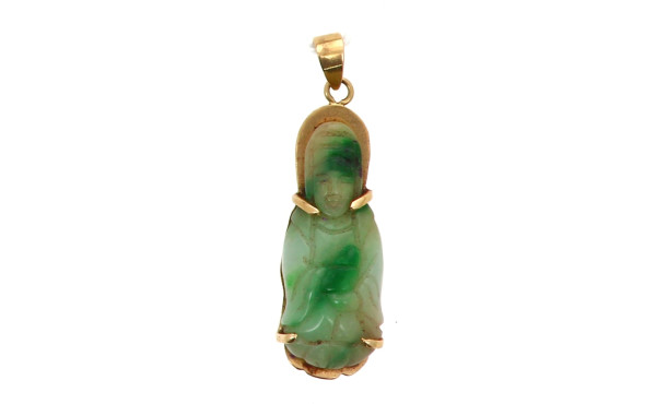 Pendentif en or jaune 18 carats, sertie 