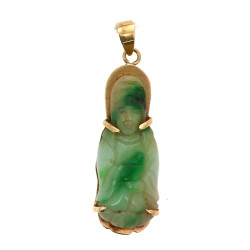Pendentif en or jaune 18 carats, sertie 