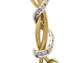 Pendentif en or jaune et gris 750ème sertie
