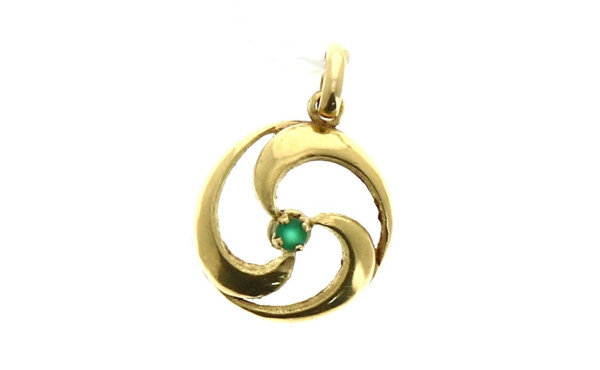 Petit pendentif en or jaune 18 cts, non 