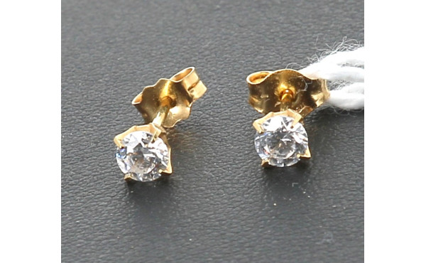 Paire de puces d'oreilles en or jaune 75