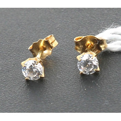 Paire de puces d'oreilles en or jaune 75