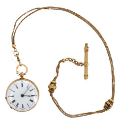 Montre de col en or jaune (diam. 3,2 cm 