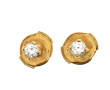 Paire de puces d'oreilles en or jaune 18