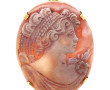 Broche-pendentif en or jaune 18 cts, poi