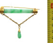 Broche barrette en or jaune 18 cts, trav