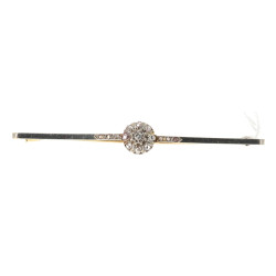 Broche barrette deux ors, 18 carats, ser