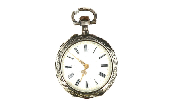 Petite montre de col en argent, poinçon 