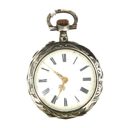 Petite montre de col en argent, poinçon 