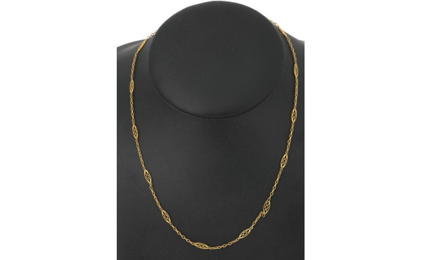 Collier en or jaune 18 cts, poinçon tête