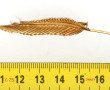 Broche plume en or jaune, poinçon tête d