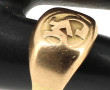Chevalière en or jaune 18 carats, poinço