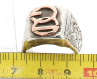 Bague en argent à décor floral sur les c
