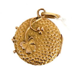 Petit pendentif circulaire ouvrant en or