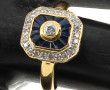 Bague en or jaune 18 carats, poinçon têt