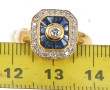 Bague en or jaune 18 carats, poinçon têt