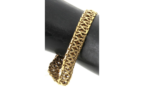 Bracelet à maille fantaisie en or jaune 