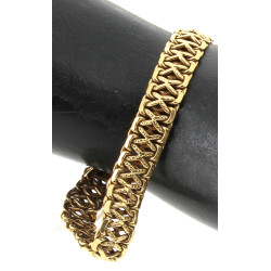 Bracelet à maille fantaisie en or jaune 