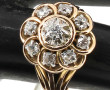 Bague en or jaune 18 carats, poinçon têt