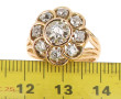 Bague en or jaune 18 carats, poinçon têt