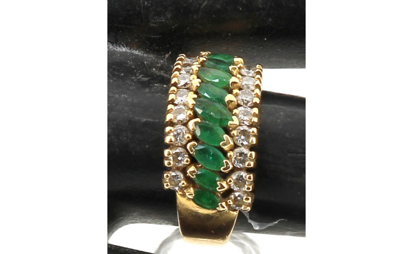 Bague jonc en or jaune 18 carats, poinço