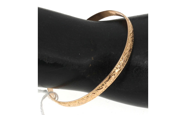 Bracelet jonc en or jaune 18 cts, travai