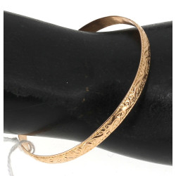 Bracelet jonc en or jaune 18 cts, travai