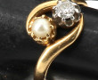 Bague ancienne style toi et moi en or ja