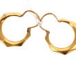 Paire de petites BO style créoles en or 