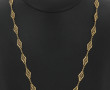 Collier ancien en plaqué or à maille fil