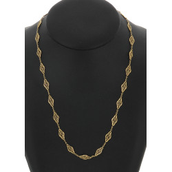 Collier ancien en plaqué or à maille fil