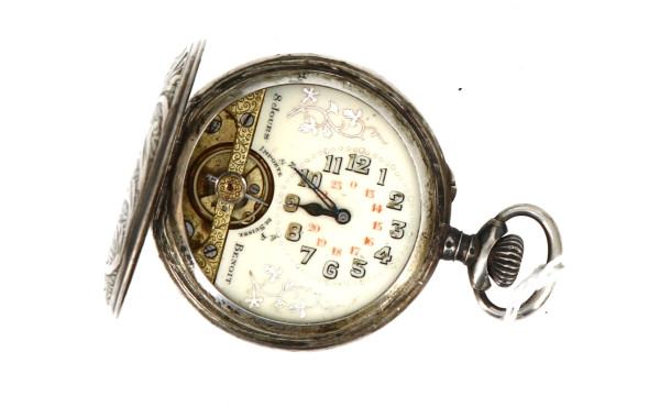 Montre de gousset en argent, poids brut 