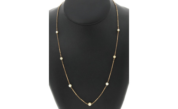 Collier en or jaune 18 carats, poinçon t