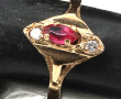 Bague en or jaune 18 carats, travail étr