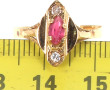 Bague en or jaune 18 carats, travail étr
