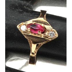 Bague en or jaune 18 carats, travail étr
