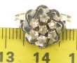 Bague en or gris 18 carats, poinçon hibo