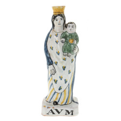 France XIXème - Ste Vierge en faïence po