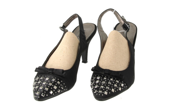 MASCARA - Paire d'escarpins ouverts sati