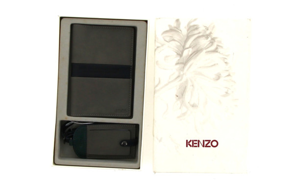 KENZO - Nécessaire de voyage en cuir gri