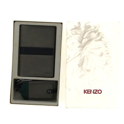 KENZO - Nécessaire de voyage en cuir gri