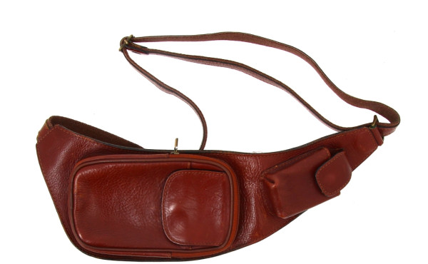 KATANA - Sac de dame forme besace en cui