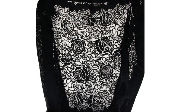 PACO RABANNE - Etole noire à décor flora