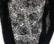 PACO RABANNE - Etole noire à décor flora