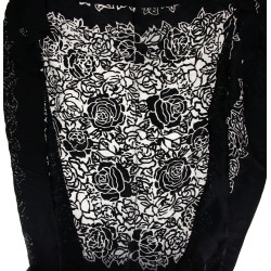 PACO RABANNE - Etole noire à décor flora