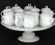 Service à crème en porcelaine blanche co