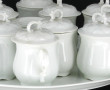 Service à crème en porcelaine blanche co