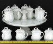 Service à crème en porcelaine blanche co
